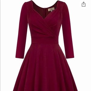 Grace Karin 3/4 sleeve, V-neck, swing dress.